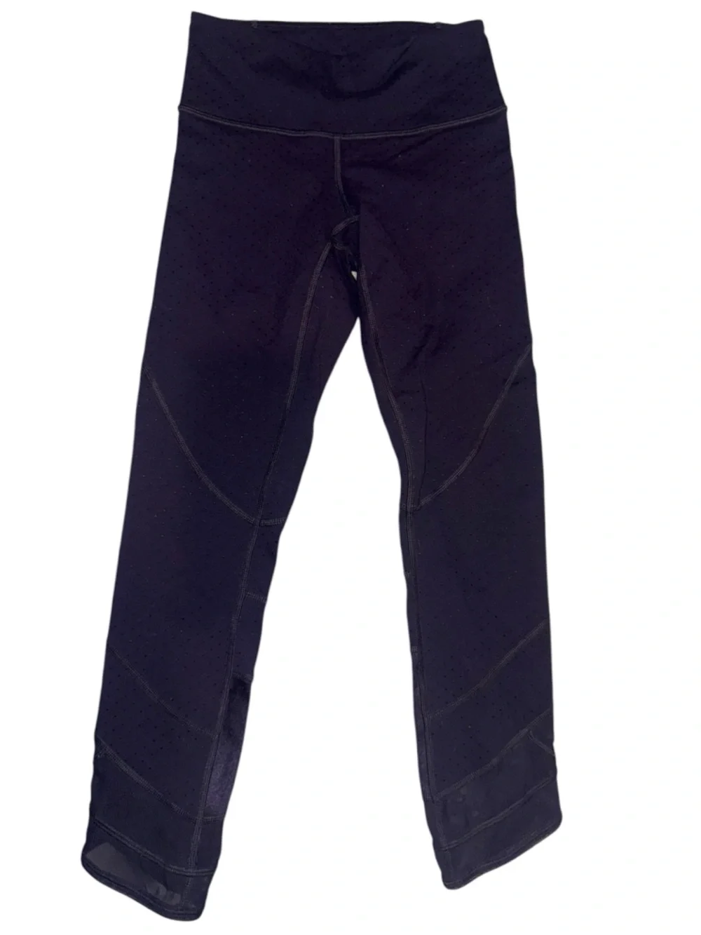 Lululemon Nulu Dark Purple Mesh Panel High Rise Leggings Size 2